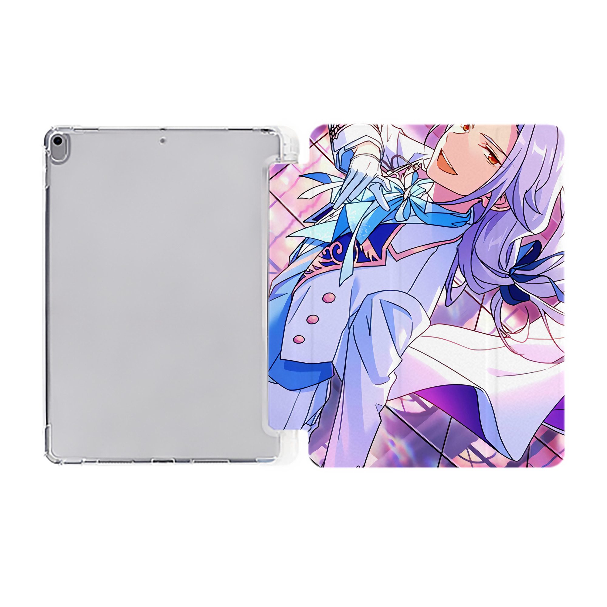 （画像用） あんさんぶるスターズ! Ensemble Stars IPad ケース ペン収納付き 三つ折りスタンド PUレザー×シリコン 対応機種9.5/10.5/10.9インチ